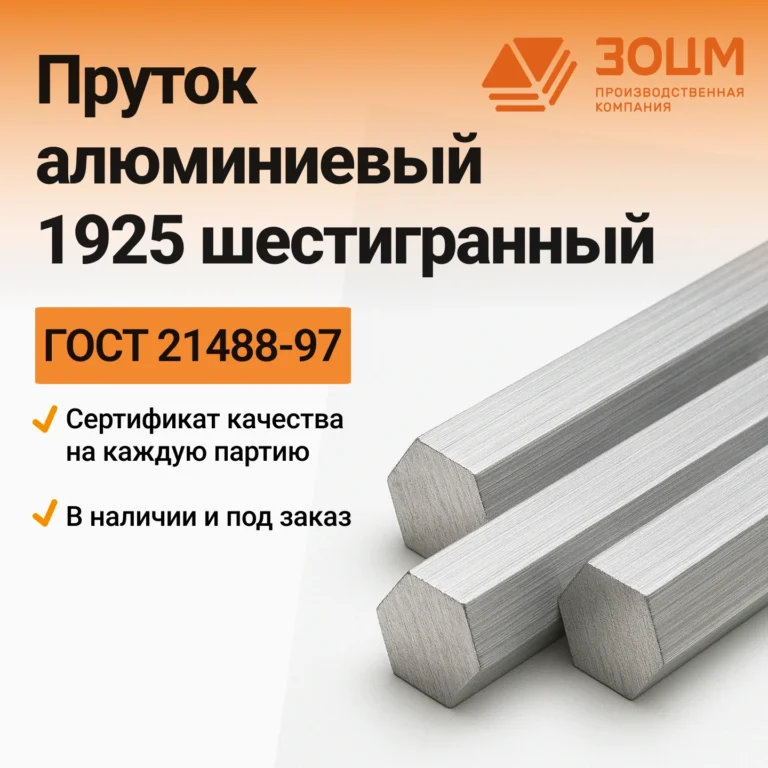 Пруток алюминиевый 1925 шестигранный — купить в ПК ЗОЦМ