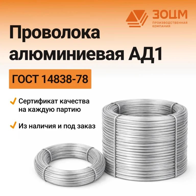 Проволока алюминиевая АД1 — купить в ПК ЗОЦМ
