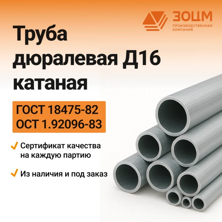 Труба дюралевая Д16 катаная (круглая) — купить в ПК ЗОЦМ