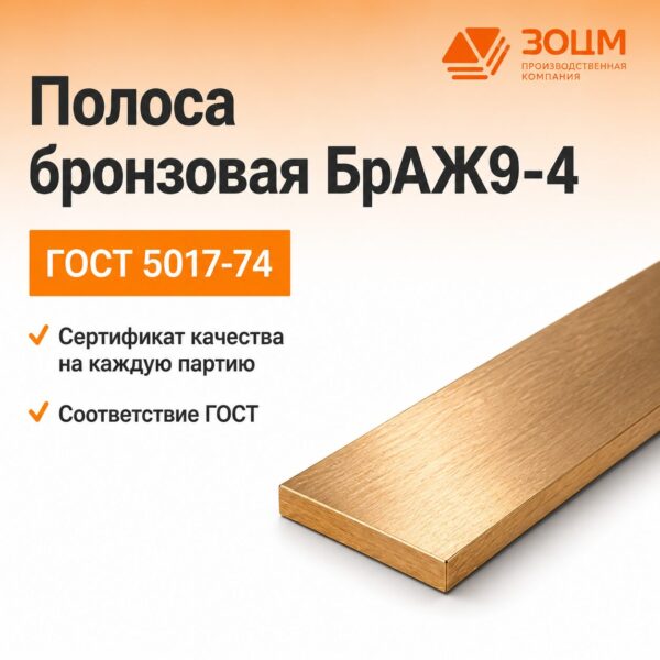 Полоса бронзовая БрАЖ9-4