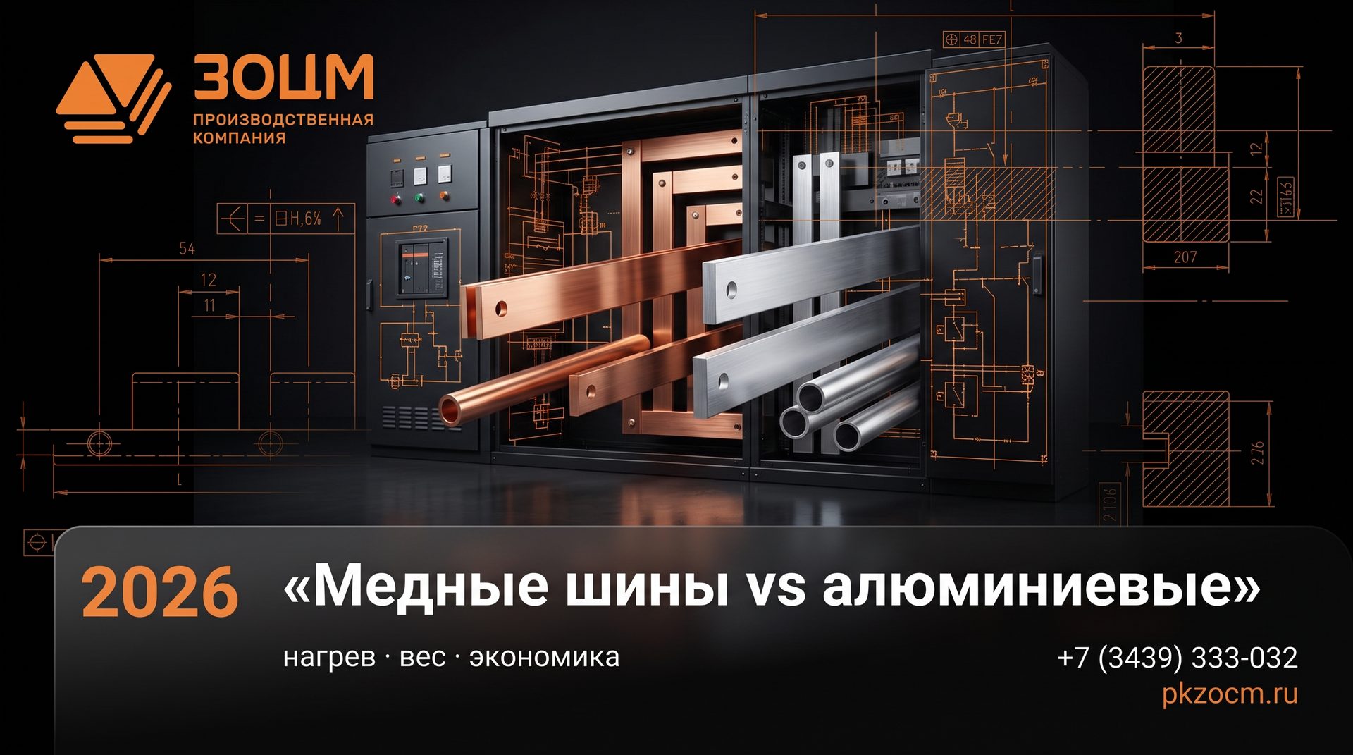 Медные шины vs алюминиевые: нагрев, вес, экономика