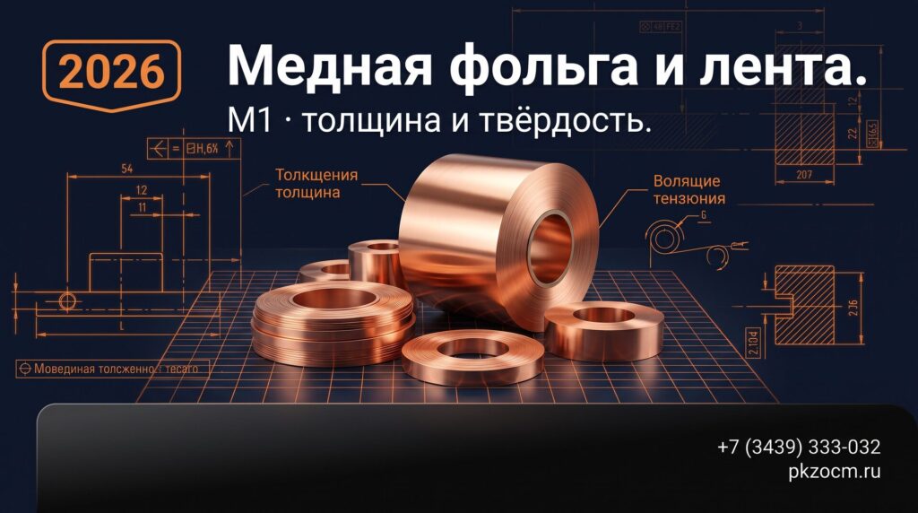 Медная фольга и лента: толщина, твёрдость, применение