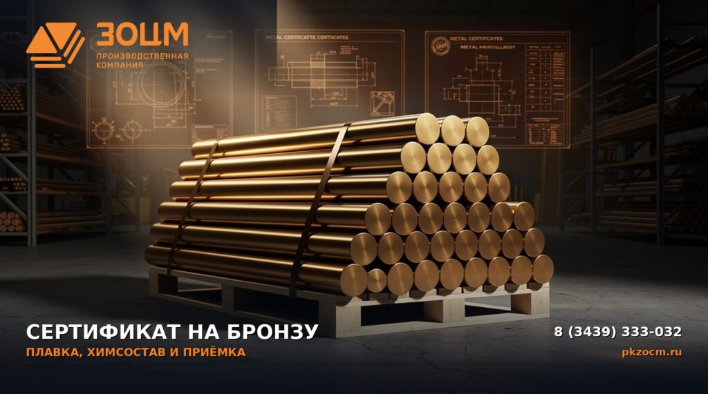 Сертификат на бронзовый пруток