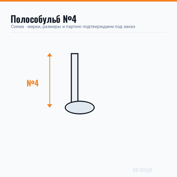 Полособульб алюминиевый №4